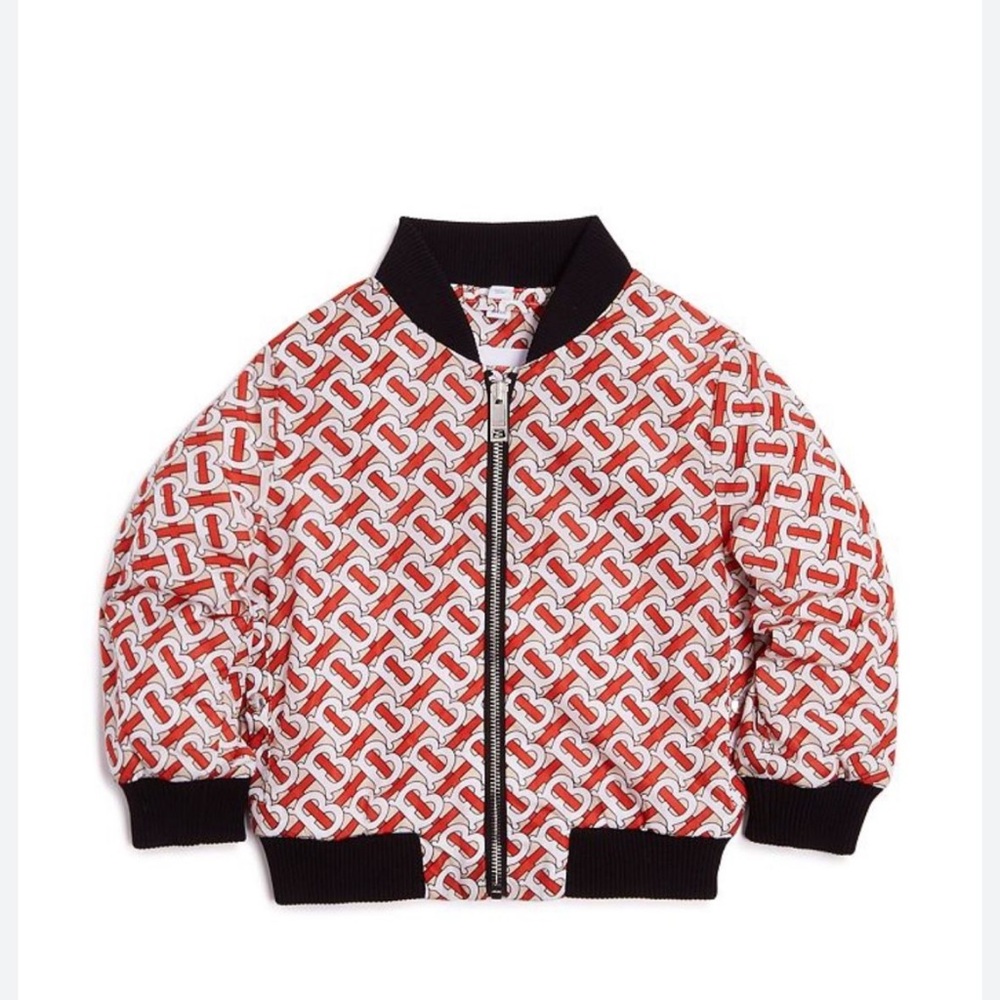 Burberry Unisex Monogram-Print Nylon Bomber Jacket - Little Kid,